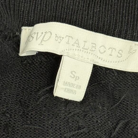 RSVP by Talbots Beaded Black Sequin Special Occasion Sweater Evening Holiday S P - Picture 16 of 16